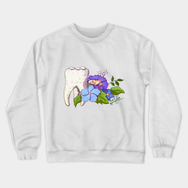 wisdom tooth blue Crewneck Sweatshirt by NetJan